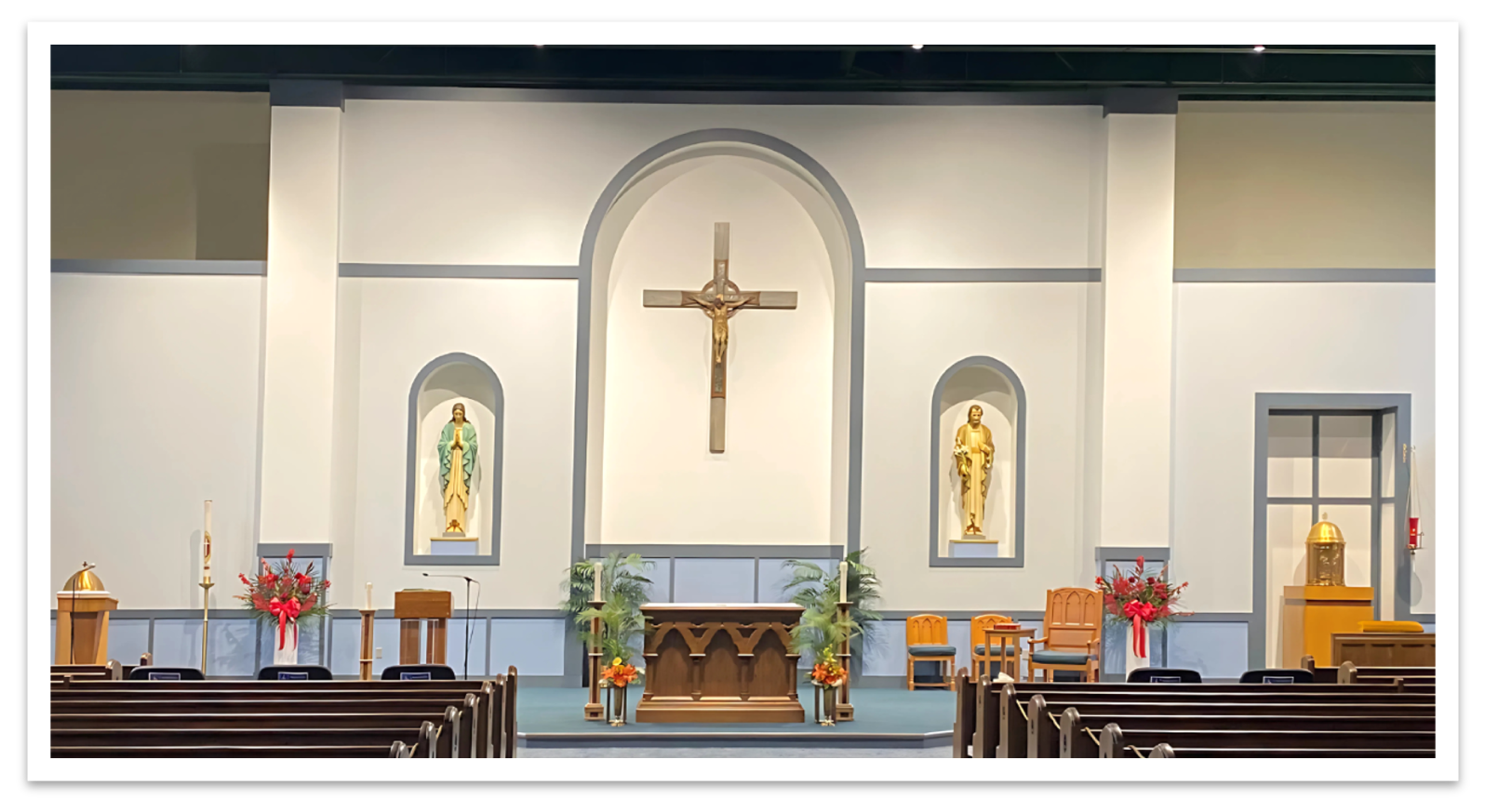 Newly renovated church interior 12 June 2025
